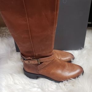 Vince Camuto Jaran Riding Boot in Russet widecalf